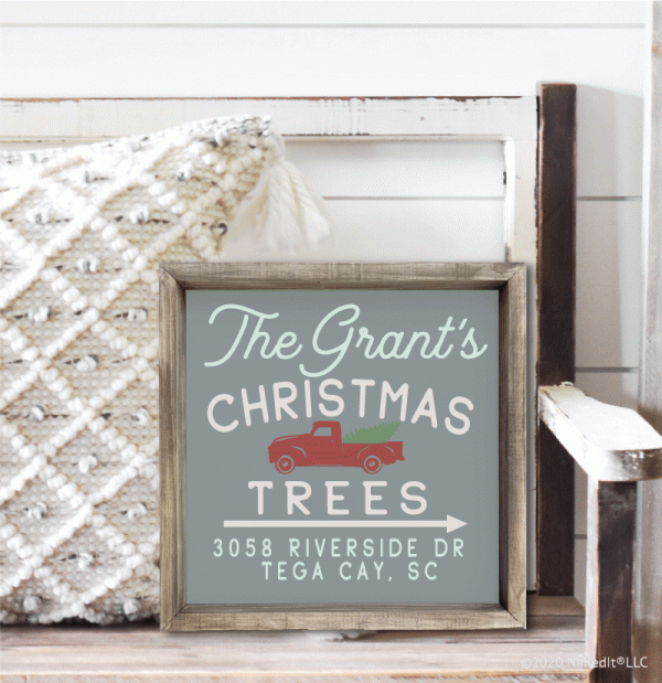 1003 Farm Fresh Christmas Tree Truck w/ Address