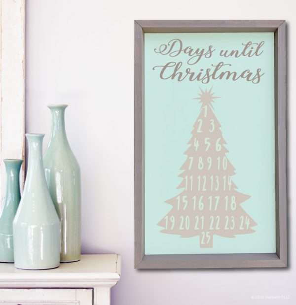 1016 Countdown to Christmas Tree Chalkboard