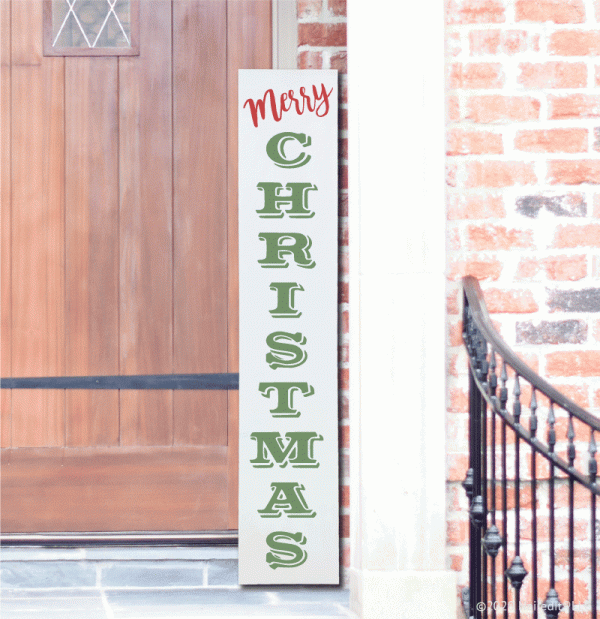 1029 Porch Merry Christmas Porch Plank