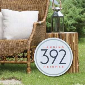 5057 House Number Modern Split Round