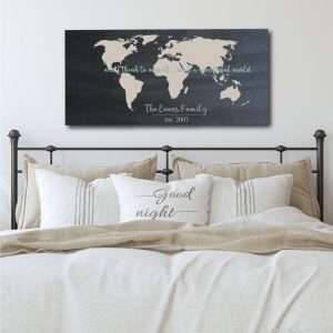 5092 World Map With Quote