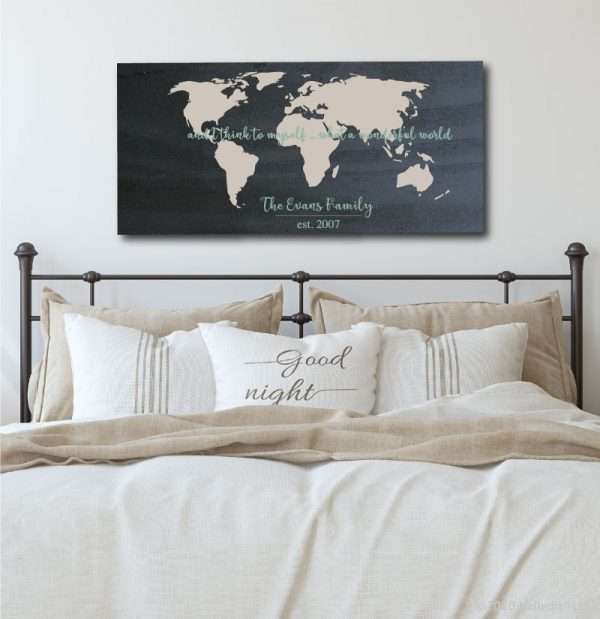 5092 World Map With Quote