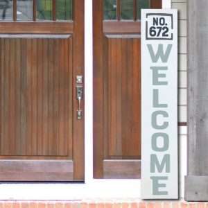 5107 Welcome Porch Vertical w/ House Number Porch Plank