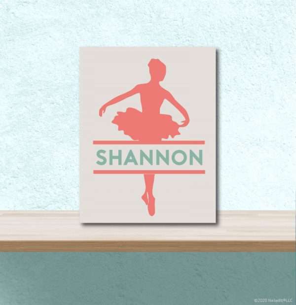 6000 Ballerina Split with Name (Print)