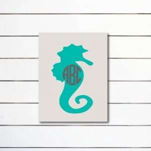 6038 Seahorse Monogram