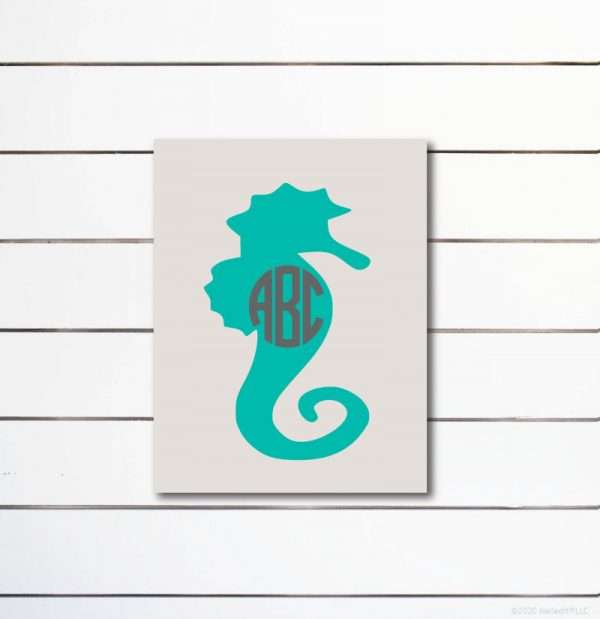 6038 Seahorse Monogram
