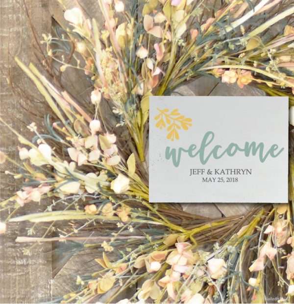 7018 Welcome Bride and Groom Names