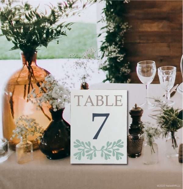 7020 Table Number Print