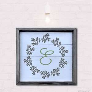 7024 Wreath Monogram