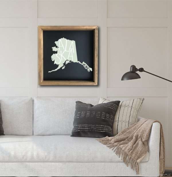 8011 ALASKA State with words