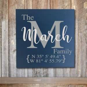 5063 The Family Name and Initial w/ Coordinates