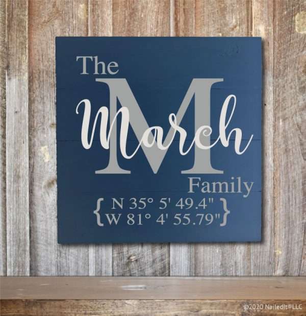 5063 The Family Name and Initial w/ Coordinates