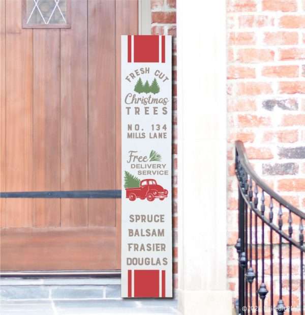 1037 Fresh Cut Christmas Trees Porch Plank