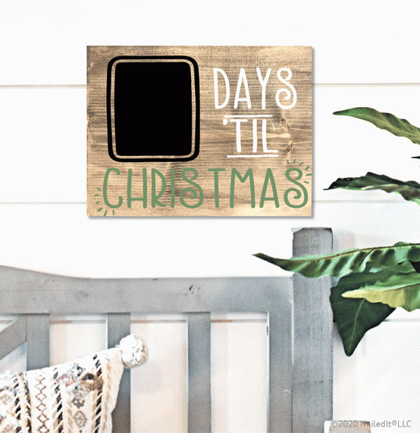 1000 Days til Christmas Chalkboard