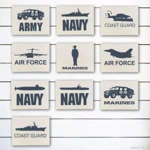 TM124 Military Branch Pride 9"x12"