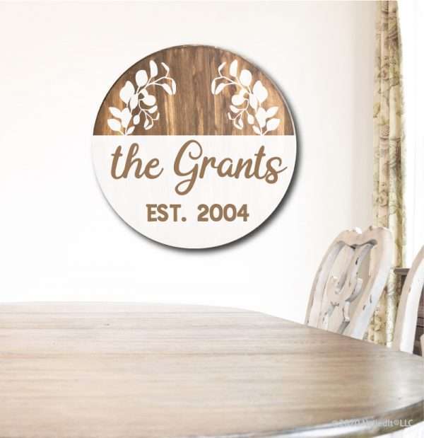 5353-23-B Half Circle Eucalyptus Name