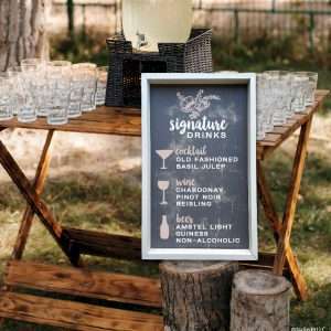 7030 Floral Wedding Bar Menu