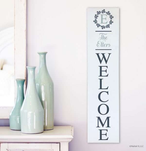 LD119 Personalized Welcome w/ Wreath