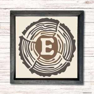 5580 Tree Ring Letter Monogram