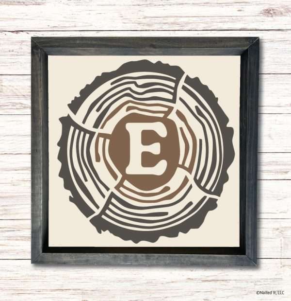 5580 Tree Ring Letter Monogram